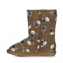 EMU Merino vilnos batukai Shaun the Sheep print Chestnut